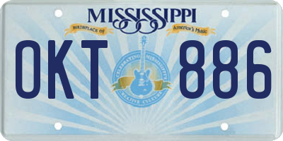 MS license plate OKT886