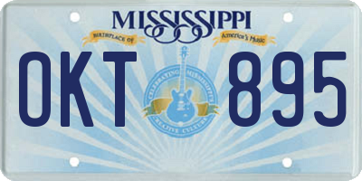 MS license plate OKT895