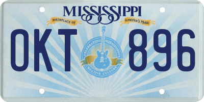 MS license plate OKT896