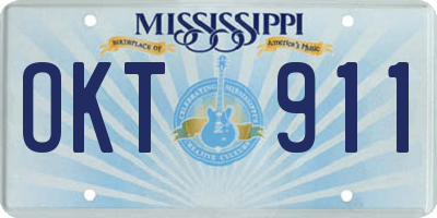 MS license plate OKT911