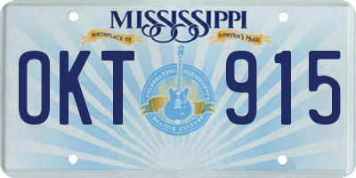 MS license plate OKT915