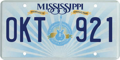 MS license plate OKT921