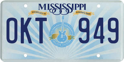 MS license plate OKT949