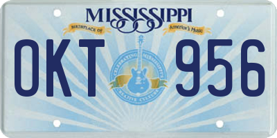 MS license plate OKT956