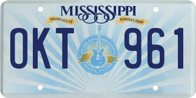 MS license plate OKT961