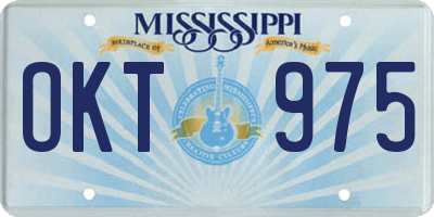 MS license plate OKT975