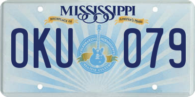 MS license plate OKU079