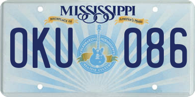 MS license plate OKU086