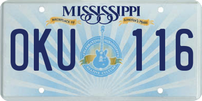 MS license plate OKU116