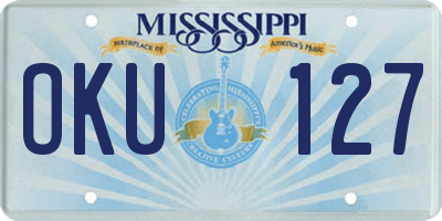 MS license plate OKU127