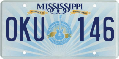 MS license plate OKU146