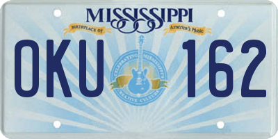 MS license plate OKU162