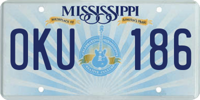 MS license plate OKU186