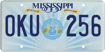 MS license plate OKU256