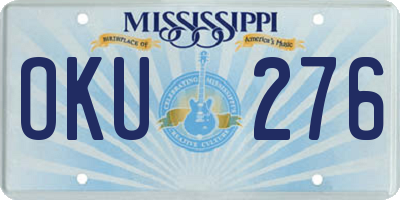 MS license plate OKU276