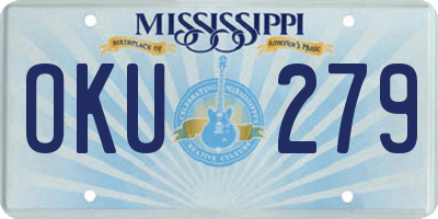 MS license plate OKU279