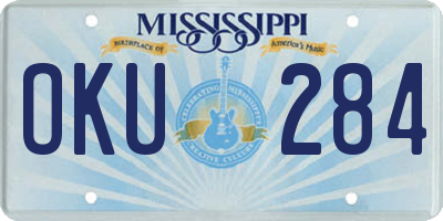 MS license plate OKU284