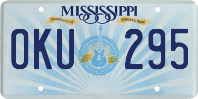 MS license plate OKU295
