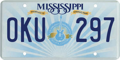 MS license plate OKU297