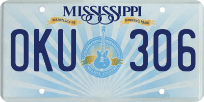 MS license plate OKU306
