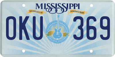 MS license plate OKU369