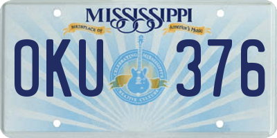 MS license plate OKU376