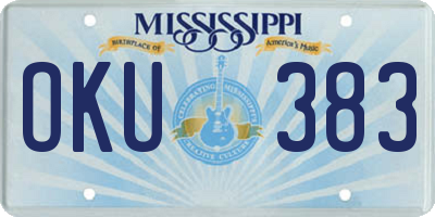 MS license plate OKU383
