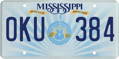 MS license plate OKU384