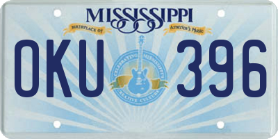 MS license plate OKU396