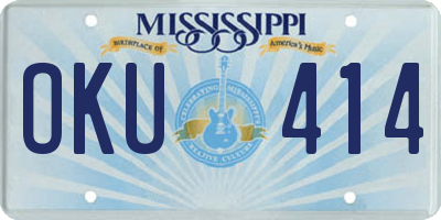 MS license plate OKU414