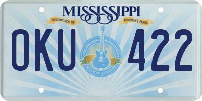 MS license plate OKU422