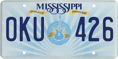 MS license plate OKU426