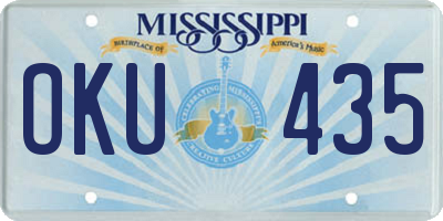 MS license plate OKU435