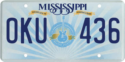 MS license plate OKU436