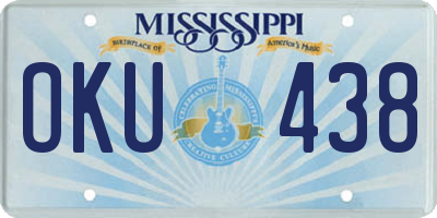 MS license plate OKU438
