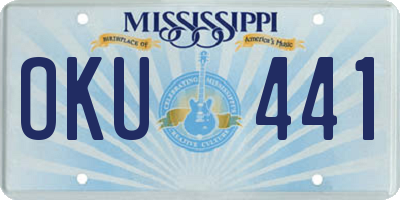 MS license plate OKU441