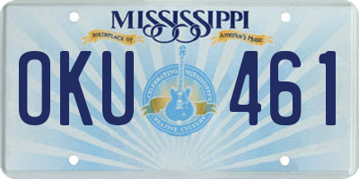 MS license plate OKU461