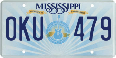 MS license plate OKU479