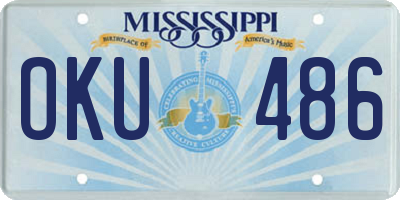 MS license plate OKU486