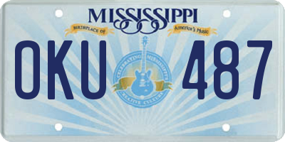 MS license plate OKU487