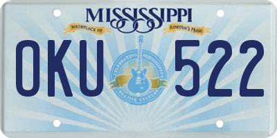 MS license plate OKU522