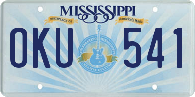 MS license plate OKU541