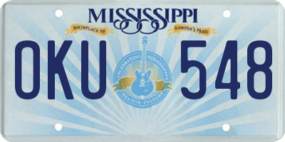 MS license plate OKU548
