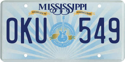 MS license plate OKU549