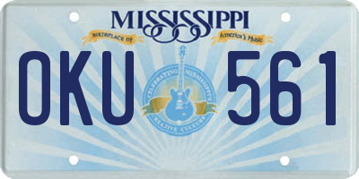 MS license plate OKU561
