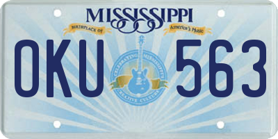 MS license plate OKU563