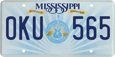 MS license plate OKU565