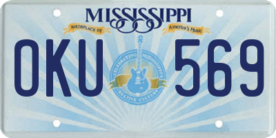 MS license plate OKU569