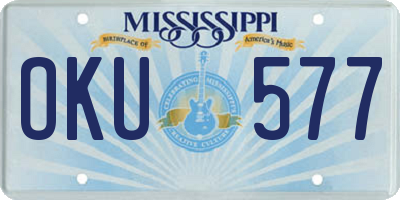 MS license plate OKU577