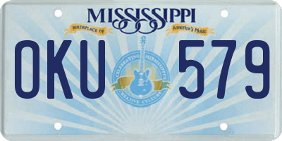 MS license plate OKU579